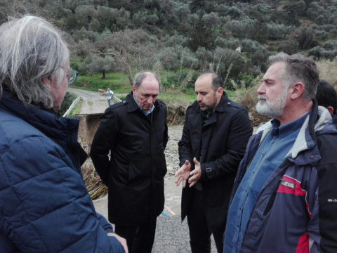 Στην Κίσαμο και στον ΟΑΚ ο Γιώργος Σταθάκης, ενημερώθηκε για τις καταστροφές